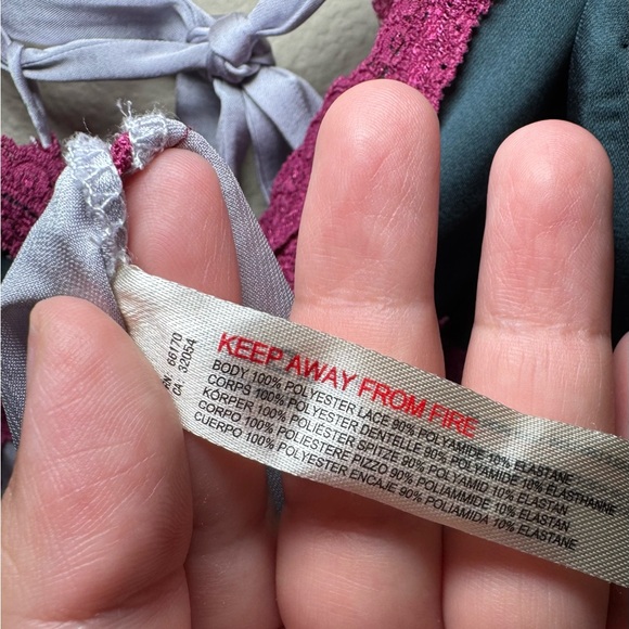 Free People Medium lavender purple / navy blue on the rise mini slip - Picture 9 of 13